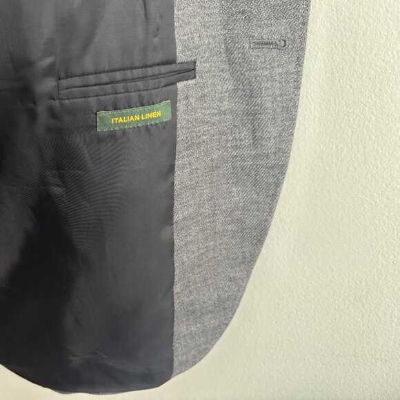 $800 Club Monaco Grey Linen Suit - 40 Pants 33-34 - Picture 9 of 16